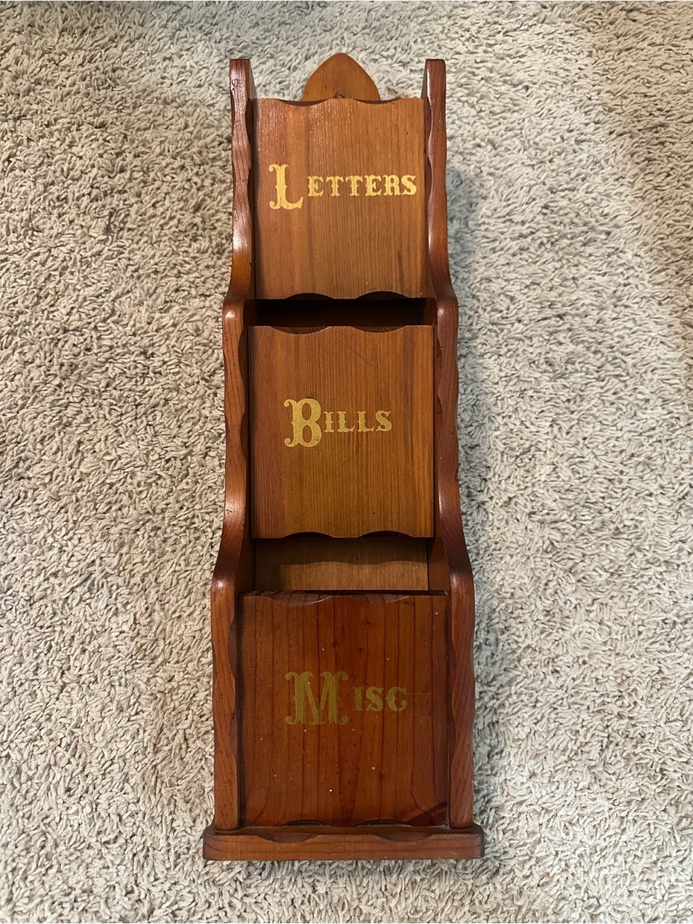 Vintage Wooden Mail Sorter